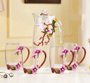 A057291花柄ガラス製 ティーカップ セット食器 コーヒーカップ 豪華カップセット