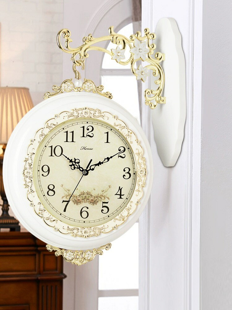 A017089壁掛け時計 クロックアラーム かけ時計 掛け時計 両面時計