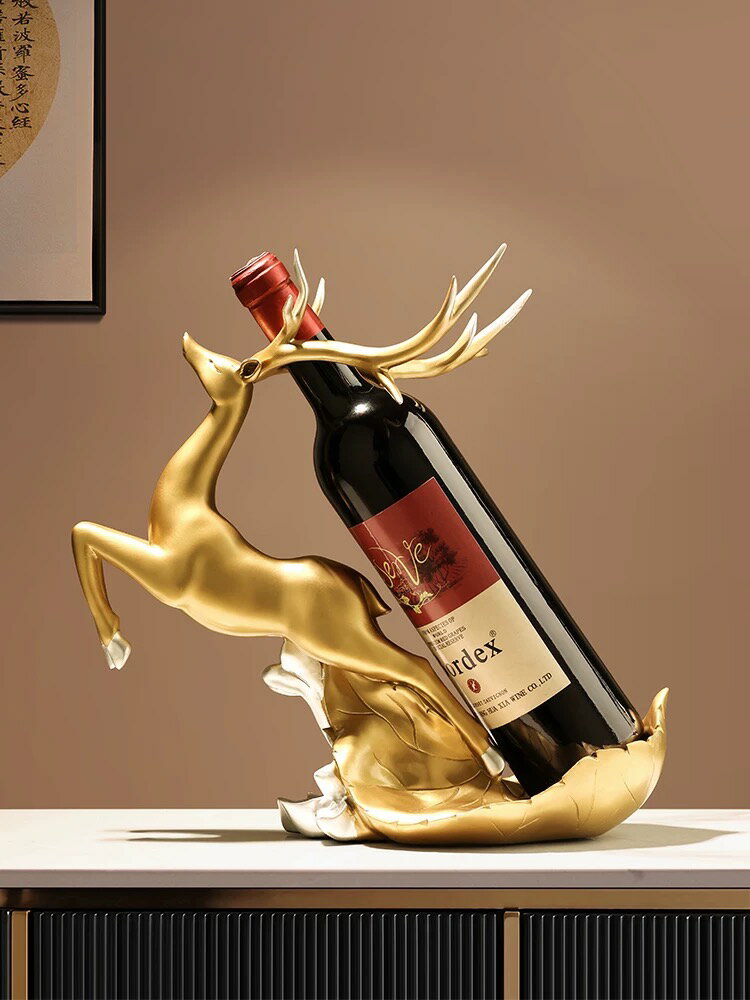 A046550 高級 ワインラック ゴールド 鹿 ボトルホルダー インテリア 飾り 置物 北欧 おしゃれ