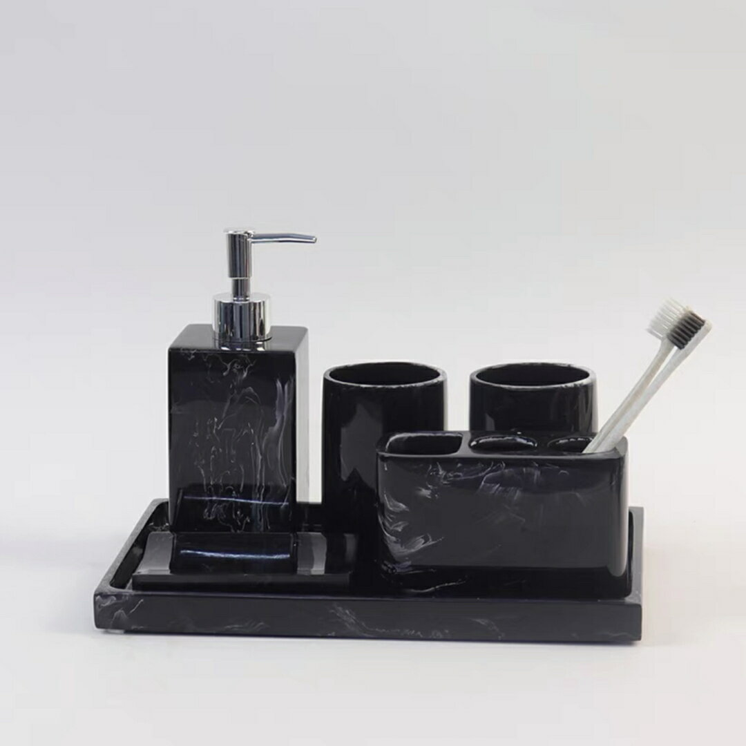 A031313高級サニタリー6点セットディスペンサー 歯ブラシスタンド ．洗面所用品