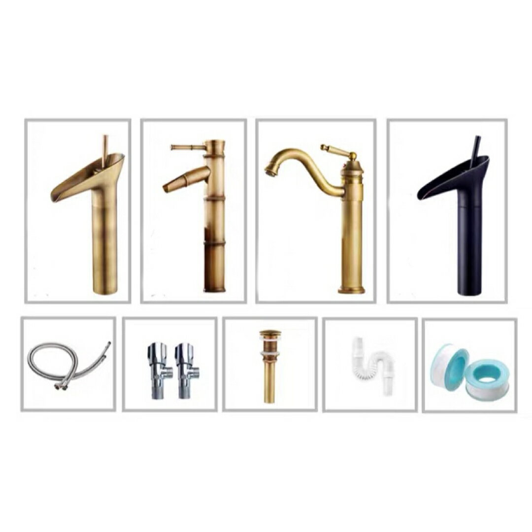 A036876洗面ボール 洗面台 洗面ボウルセット 手洗器 手洗い鉢 洗面器 蛇口 排水金具 [2]