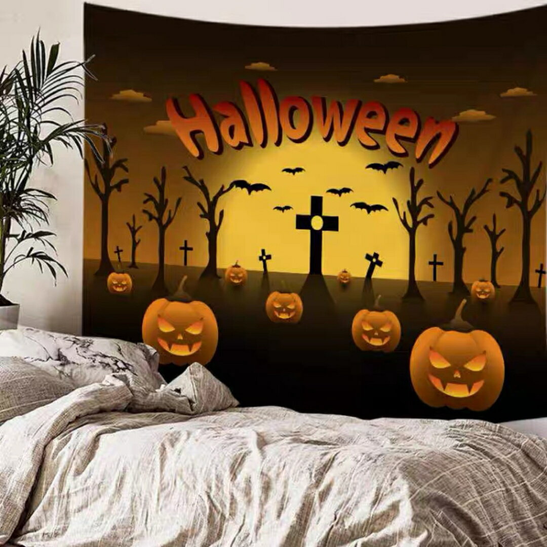 Halloween Goods - A036902ハロウィン タペストリー 壁掛け ポスター フォト 背景布 Halloween