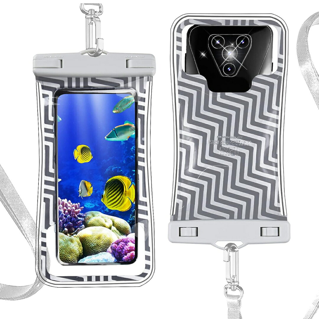 Rakuten - A060929スマホ 防水ケース【水に浮く・ストラップ付き】 スマホ首掛け 防水スマホケース