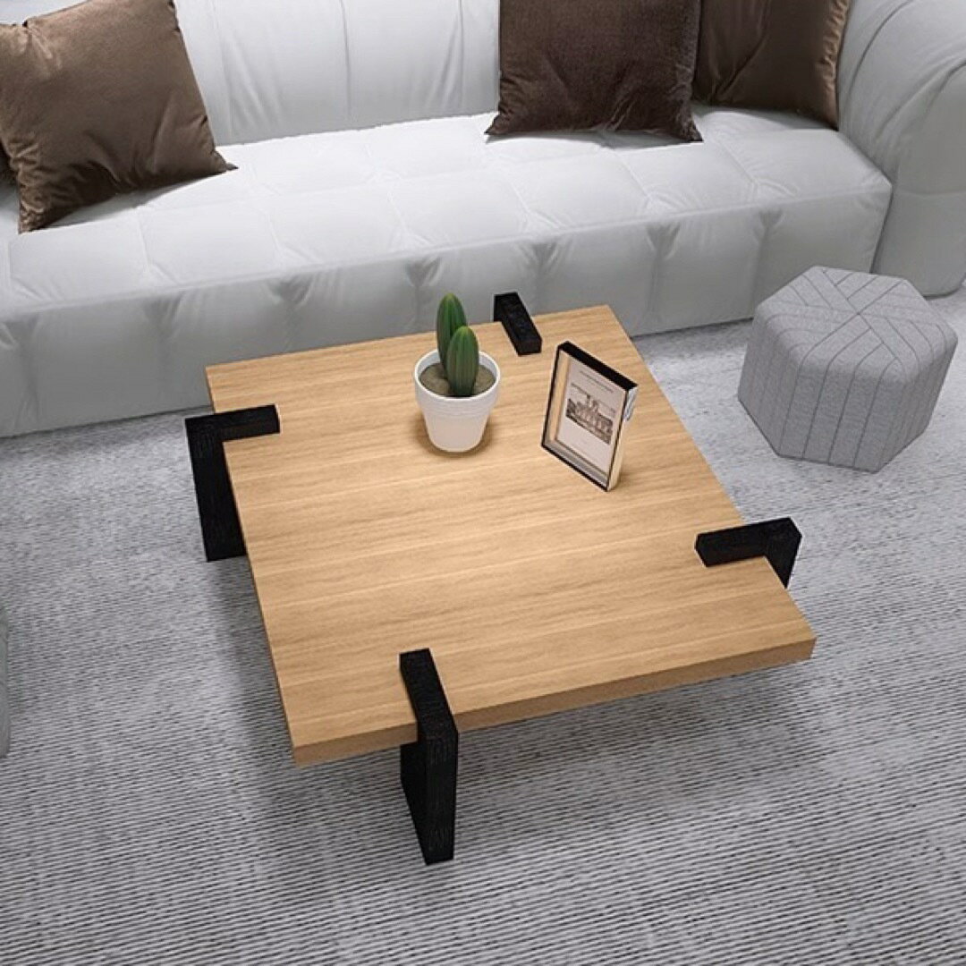 A037137北欧シンプルでモダンな 木製コーヒーテーブル リビングテーブル センターテーブル [2]