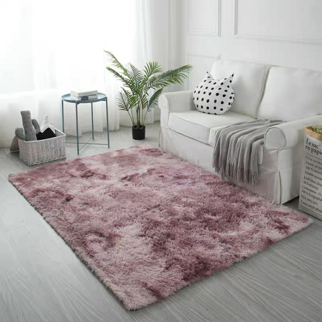 A037312カーペット絨毯 ラグマット シャギーラグ ラグふわふわ 滑り止め付き 厚手