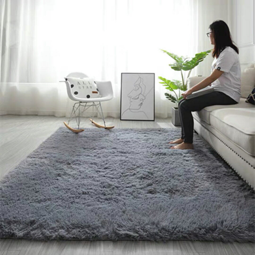 A037319カーペット絨毯 ラグマット シャギーラグ ラグふわふわ 滑り止め付き 厚手