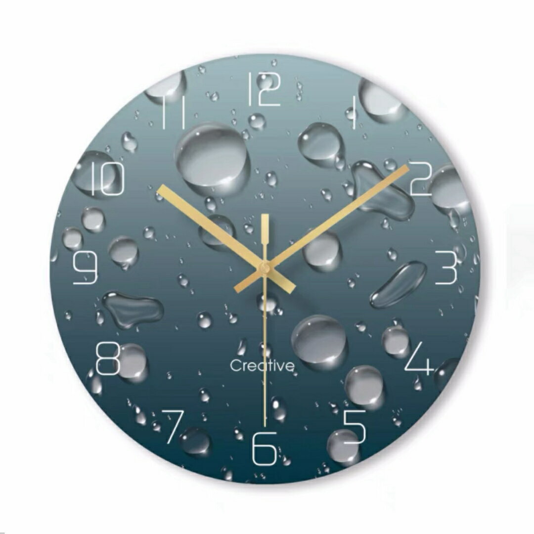 A061040壁掛け時計 壁飾り　おしゃれ時計　ガラス掛け時計