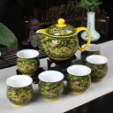 A0551966客茶器揃 湯呑 急須 ポット .茶器セット ティーセット 龍絵柄 龍 たつ りゅう コップ お茶