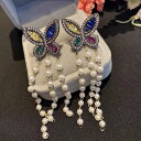 A031573ダイヤピアス アクセサリー ジュエリー 華やかラインストーン キラキラ高級感