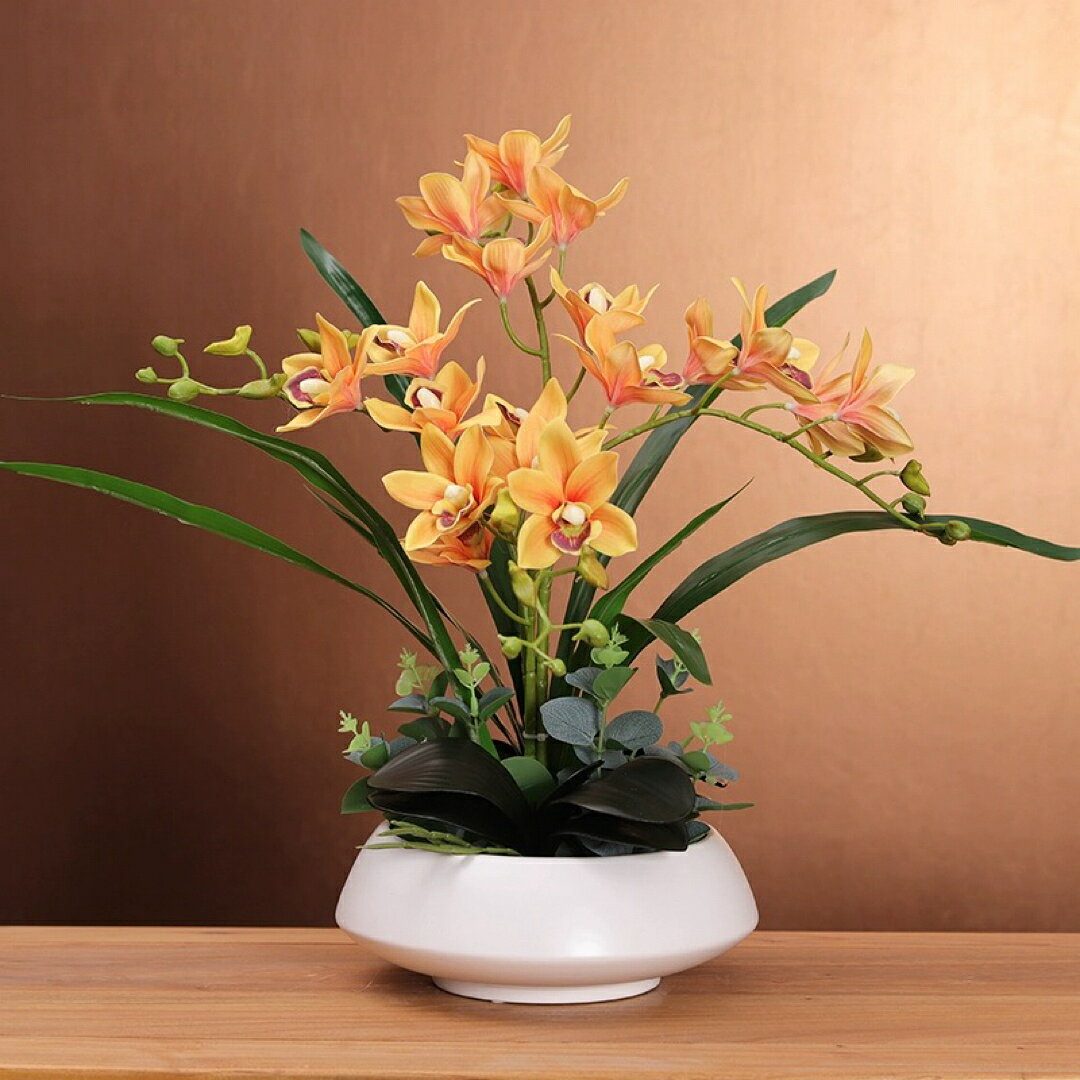 A031761造花 盆栽 インテリアフラワー お部屋の装飾 フラワーポット入り 造花ブーケ置物