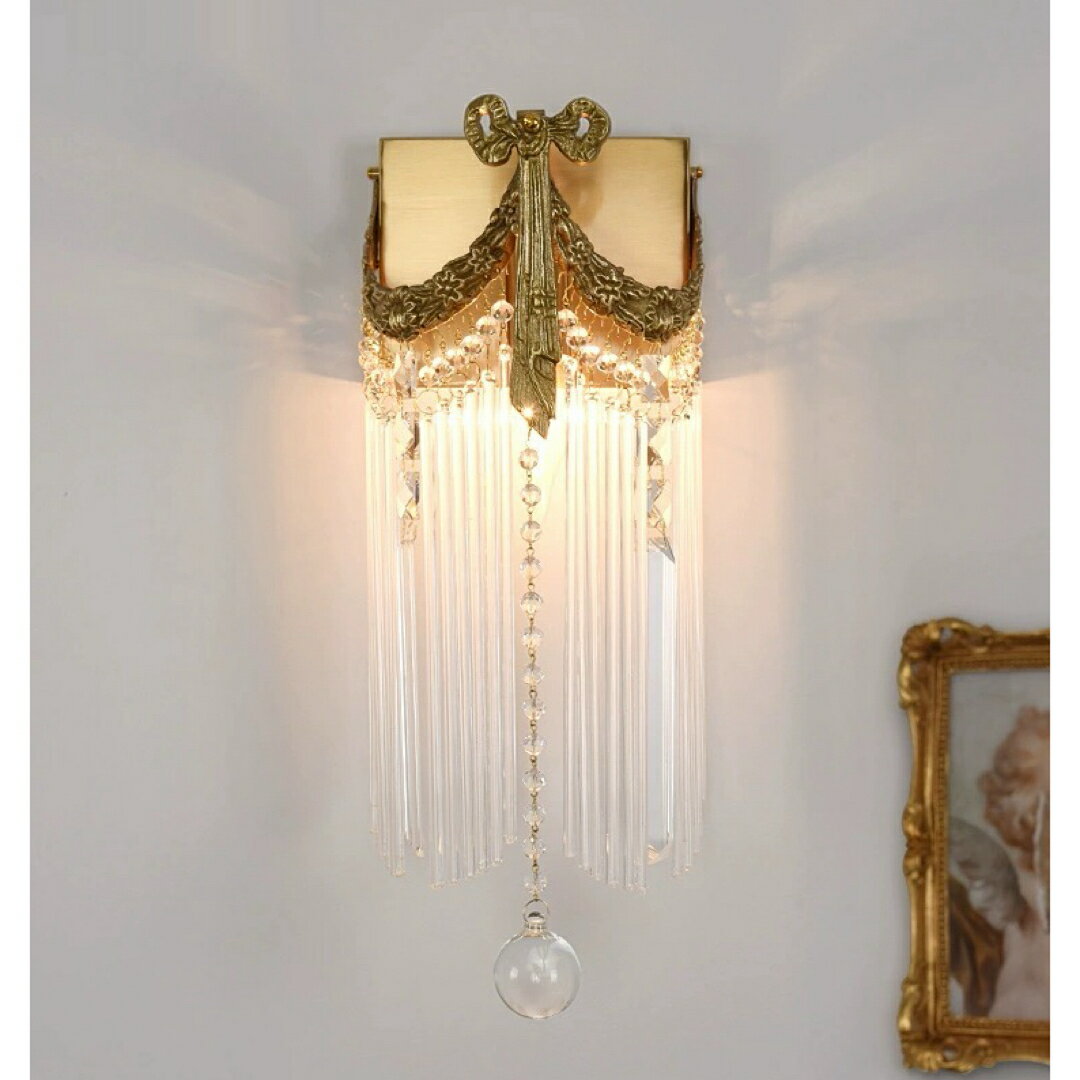 A031772高級洋風 水晶ブラケットライト 銅 壁掛け灯インテリア照明 壁掛け灯 玄関ライト