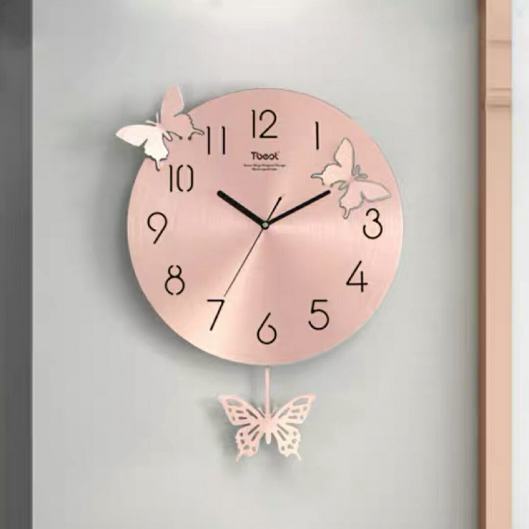 A031890高級感豪華時計 ．壁掛け時計．静音 ちょうちょう 壁掛け時計
