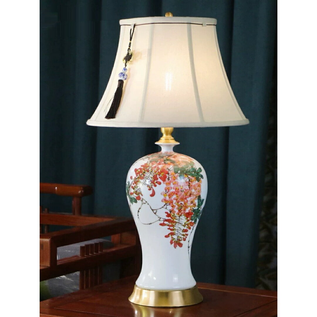 A032296照明スタンドライト テーブルランプ デスクライト 卓上ステンド高級陶器スタンド