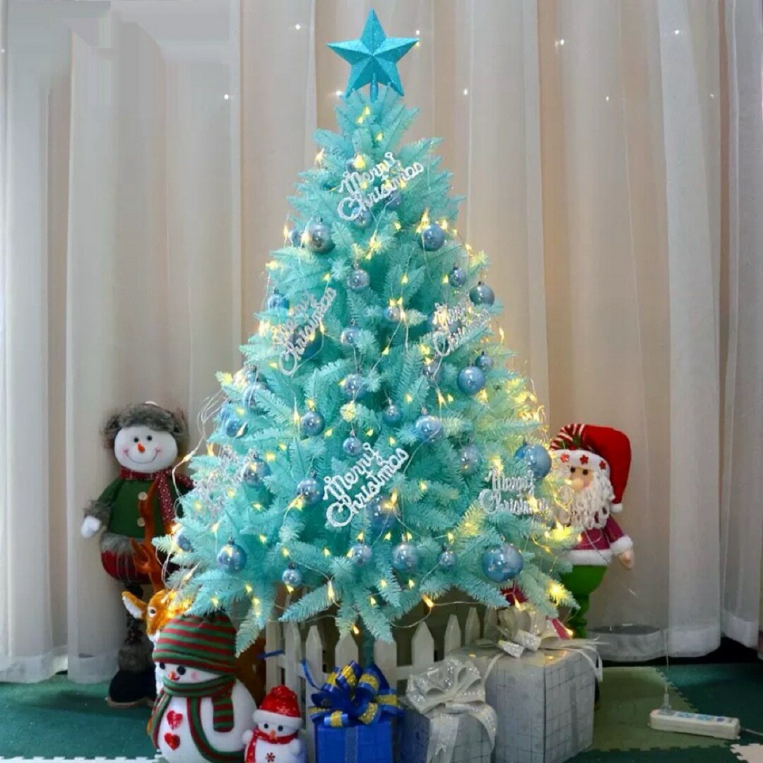 青いクリスマスツリー 180cmおしゃれ セット クリスマスイルミネーション