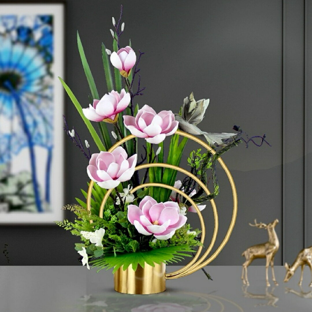 A037760造花 盆栽 インテリアフラワー お部屋の装飾 フラワーポット入り 造花ブーケ置物