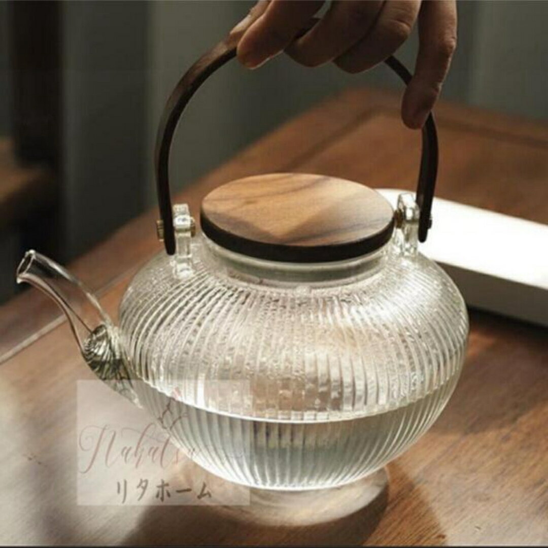 A037844ティーポット 耐熱ガラス800ML 　茶こし　急須　ケットル　やかん　ガラス