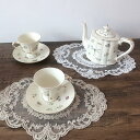 A037960ティー・コーヒーカップセット カップ&ソーサー2客セット .陶器ティーセット