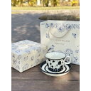 A038010ティー・コーヒーカップセット カップ&ソーサー1客セット .陶器ティーセット