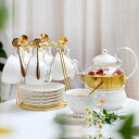A038042ティー・コーヒーカップセット カップ&ソーサー6客セット .陶器ティーセット