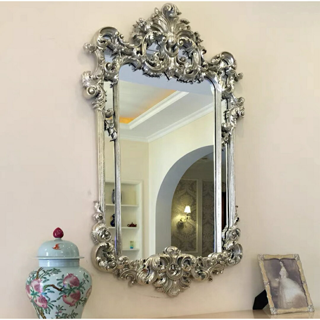 A038098高級感豪華鏡 アンティーク調 壁掛け鏡 壁掛け ．壁掛けミラー ウォールミラー