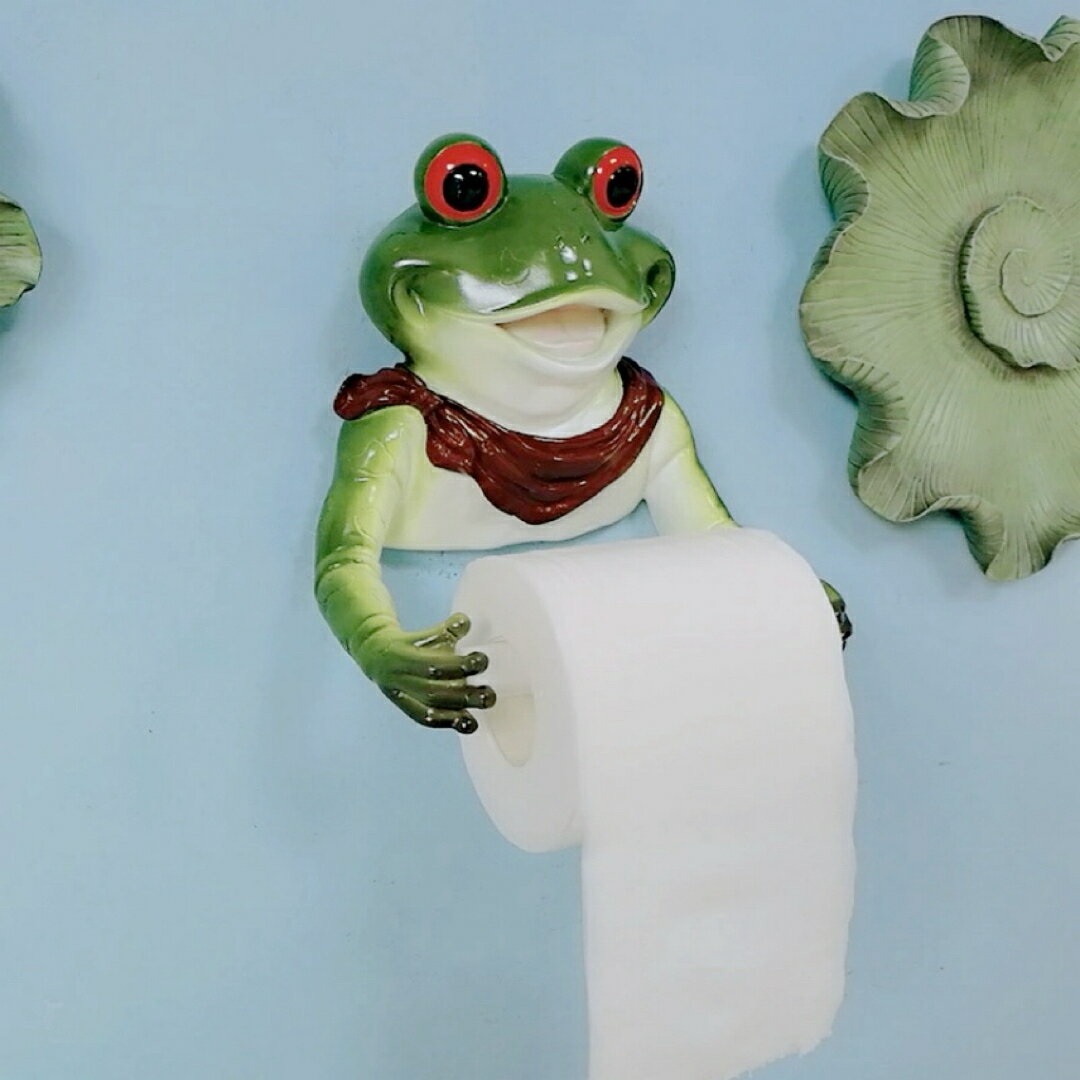 A038113トイレットペーパーホルダー　バスルーム　カエル