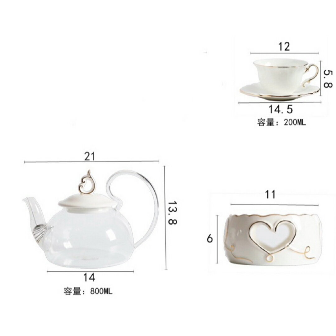A038130ティー・コーヒーカップセット カップ＆ソーサー 4客セット ．陶磁器ティー...