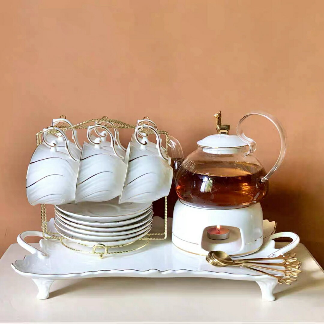 A038135ティー・コーヒーカップセット カップ＆ソーサー6客セット ．陶磁器ティーセット