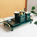 A038180高級感サニタリー6点セットディスペンサー 歯ブラシスタンド 洗面所用品