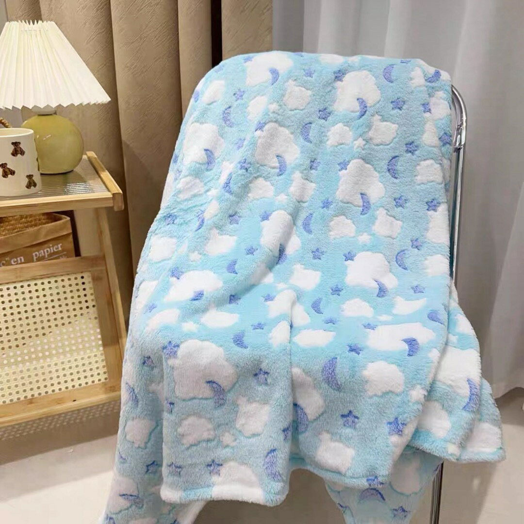 Floor Lamps - A038342冬 可愛い 毛布ブランケット寒さ対策グッズ　ひざ掛け かけ布団 暖かい 雲 月