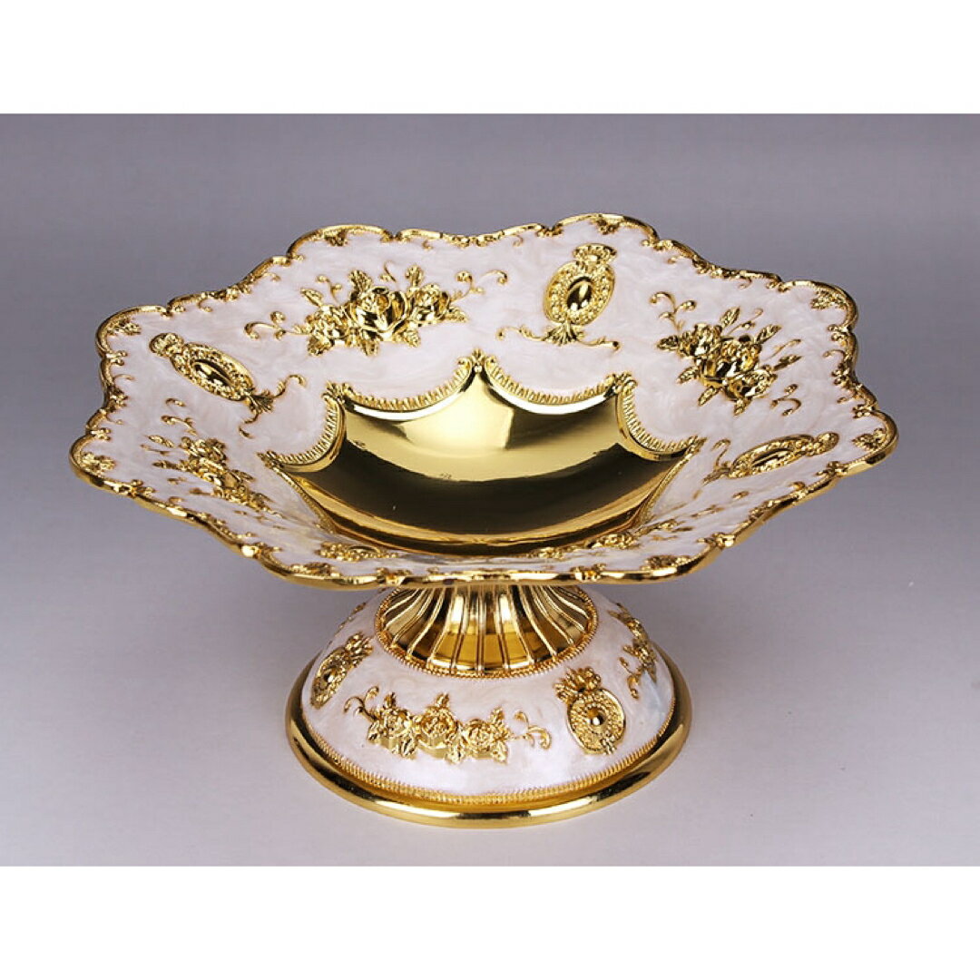 A038420高級果物皿 盛り皿 お菓子皿、フルーツプレート、花柄豪華～果物カゴ お菓子鉢．