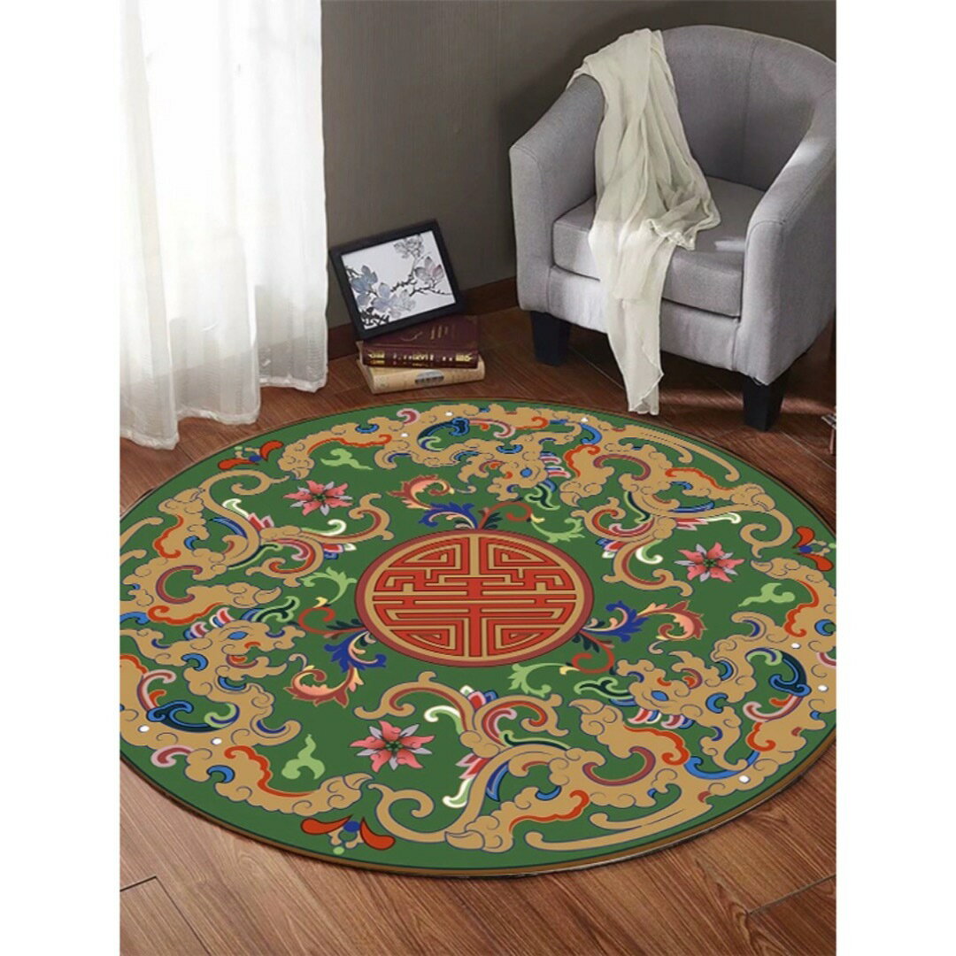 A038544ラグマット リビングマット 玄関マット．カーペット．お風呂マット 100cm和風