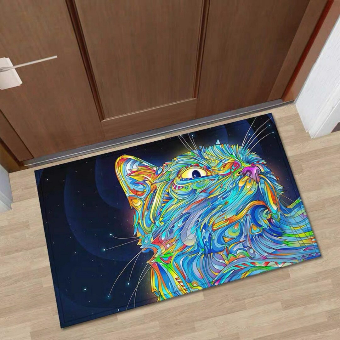 Rakuten - A038613猫catラグマット リビングマット 玄関マット お風呂マット 猫柄雑貨
