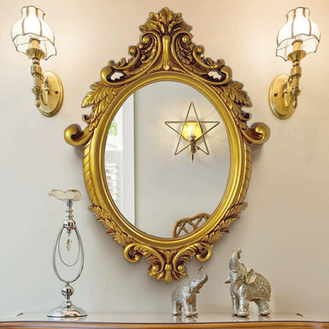 高級感 豪華鏡 アンティーク調 壁掛け鏡 壁掛け ．壁掛けミラー ウォールミラー