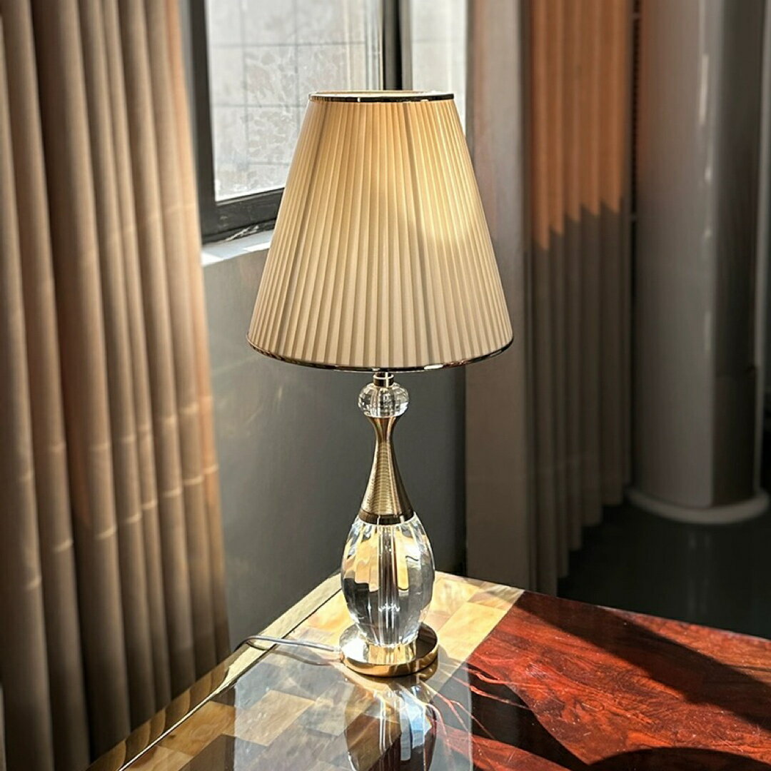 高級感 照明スタンドライト テーブルランプ デスクライト 卓上ステンド 水晶