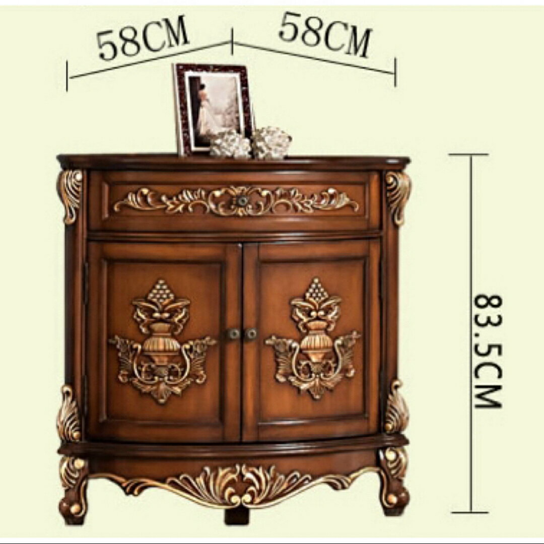 A039502ベッドサイドテーブル置台 ．玄関収納 高級サイドテーブル ナイトテーブル高級飾り