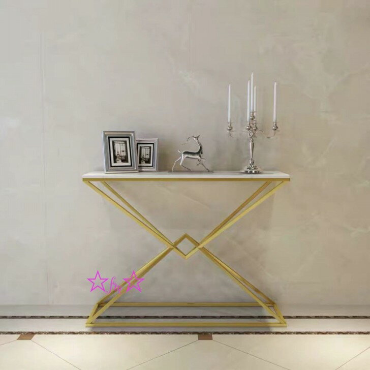 樂天商城 - A022284高級人造大理石サイドテーブル コンソールテーブル ．玄関テーブル 花台 電話台 アンティーク調デザイン 幅100cm