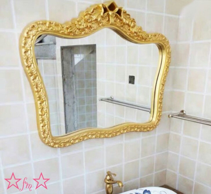 Mirror - A023508高級豪華鏡 アンティーク調 壁掛け鏡 壁掛け ．壁掛けミラー ウォールミラー 67x83cm