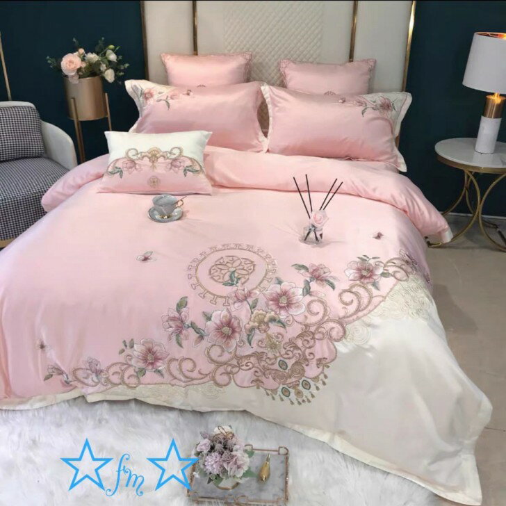 A027402高級ワイドダブル ベッド用品4点セット 寝具 ボックスシーツ 枕カバー掛け布団カバー ベッドカ..