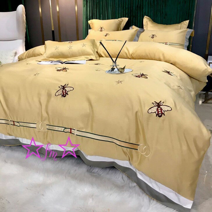 A017805高級ワイドダブル ベッド用品4点セット 寝具 ボックスシーツ　枕カバー掛け布団カバー ベッドカ..