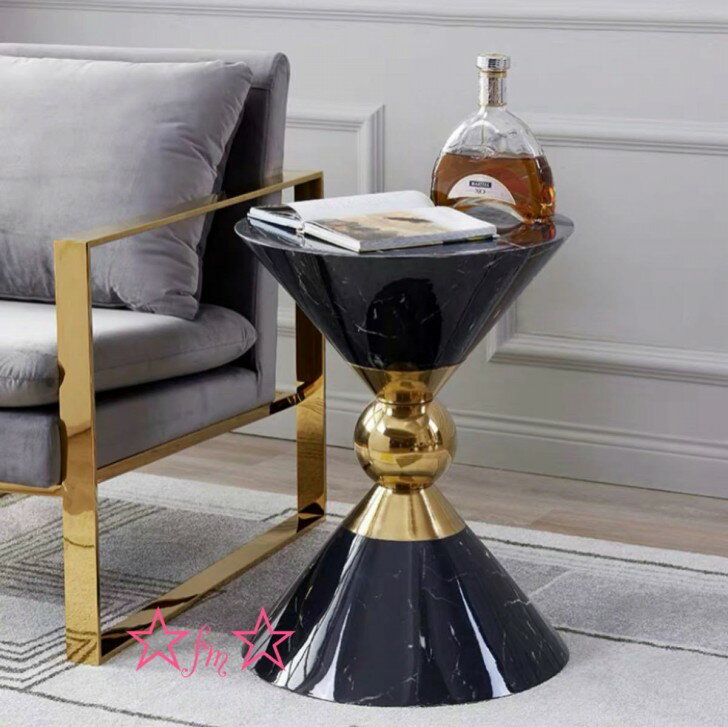 A009807高級ベッドサイド コーナーテーブル ．サイドテーブル 丸型テーブル 飾り台 花台 ソファサイド..