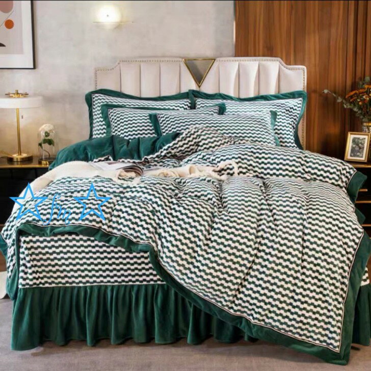 高級ワイドダブル ベッド用品4点セット 寝具 ボックスシーツ　枕カバー掛け布団カバー ベッドカバー 別サイズあり