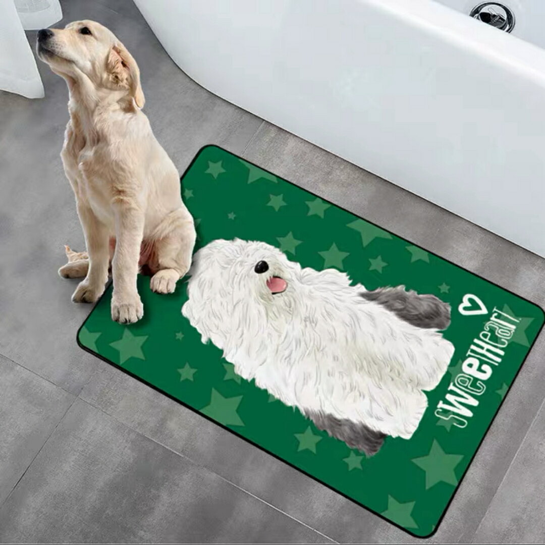 A036500ラグマット リビングマット 玄関マット お風呂マット 犬柄雑貨 イヌ　ワン...