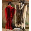 A036538ハロウィン飾り 吊り下げ 人形 髑髏 パーティー装飾品 お化け屋敷 目が光る道具