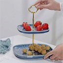 A036542ケーキ スタンド プレート 2段セット アフタヌーンティー フルーツ トレー 皿