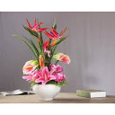A036589造花インテリア雑貨 花束インテリアフラワーお部屋の装飾 ポット入り 造花ブーケ