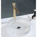A036704洗面ボウルセット 洗面ボール 手水鉢 手洗器 手洗い鉢 洗面器 蛇口 排水金具付(3)