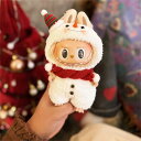 A034278新品2点セット雪だるまlabubuラブブぬいぐるみ服17cm着せ替え 着ぐるみ