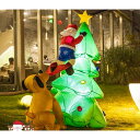 A034326クリスマス飾りサンタさん ライトアップ インフレータブル 膨らます庭 屋外装飾(3)