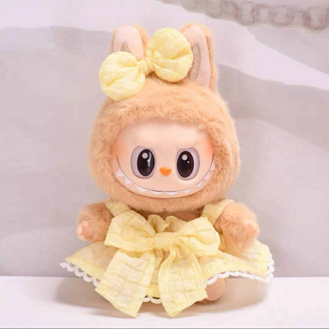 A034530新品2点セット ワンピースlabubuラブブぬいぐるみ服17cm着せ替え着ぐるみ