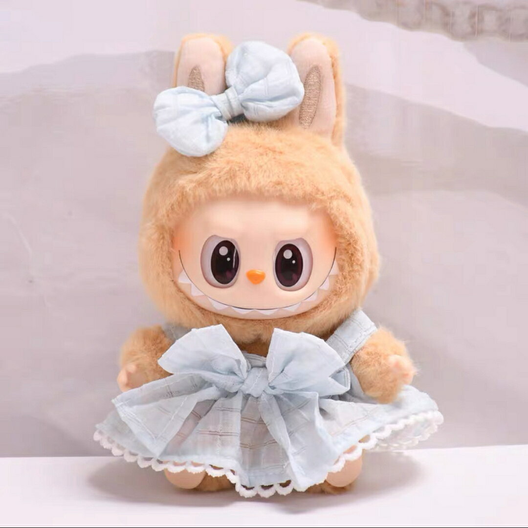 A034532新品2点セット ワンピースlabubuラブブぬいぐるみ服17cm着せ替え着ぐるみ